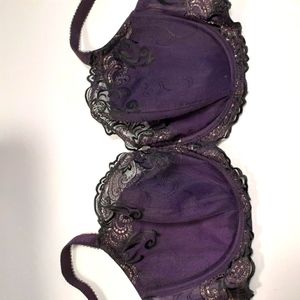 Nwt SOMA Purple & Gold Lacey Soma bra